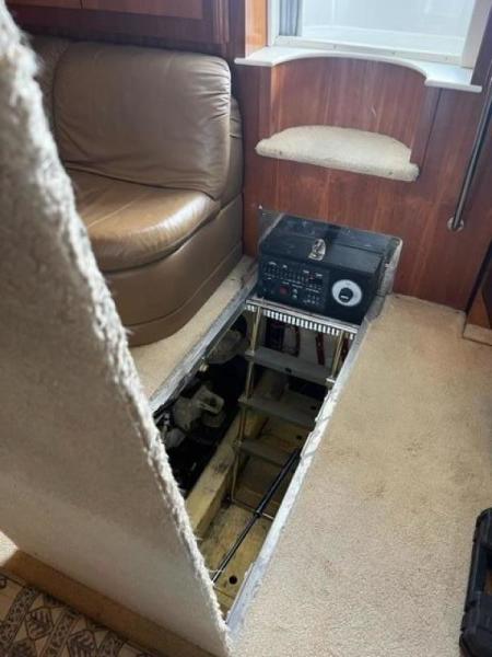 46' Carver engine room access