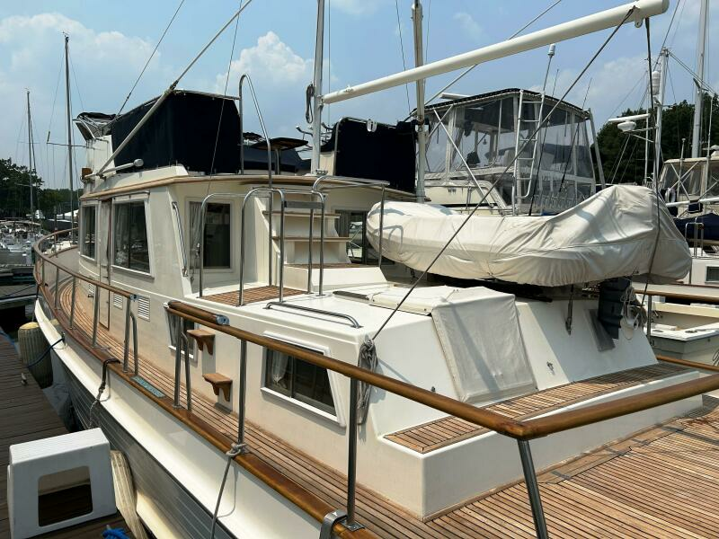 Port side, aft