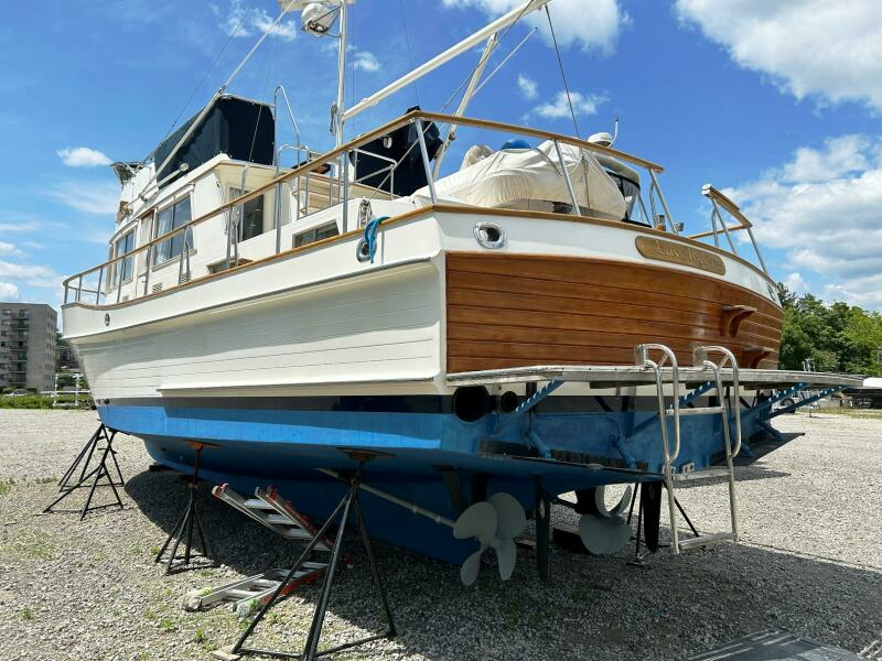 Port side, aft