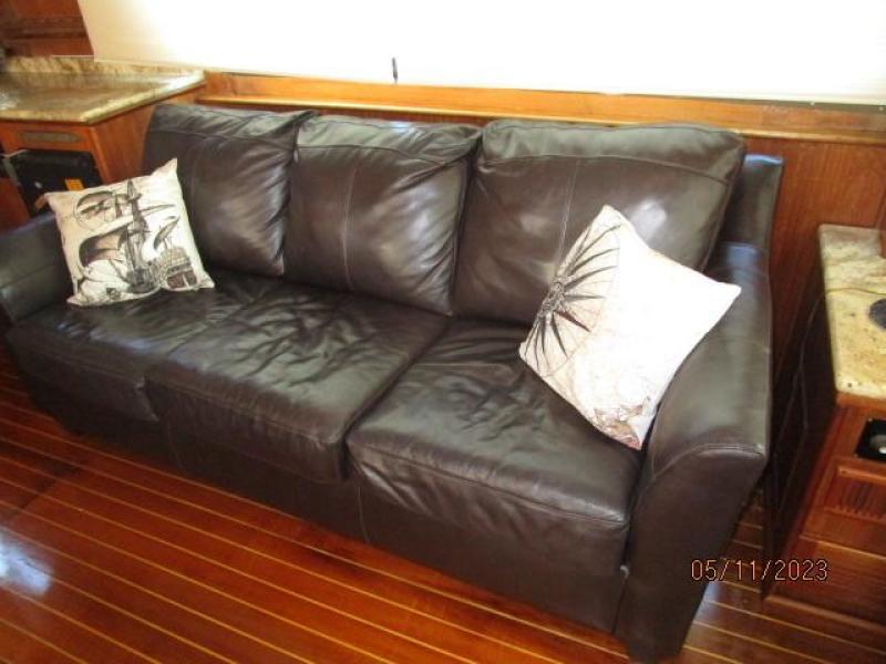 48' Hatteras salon sofa