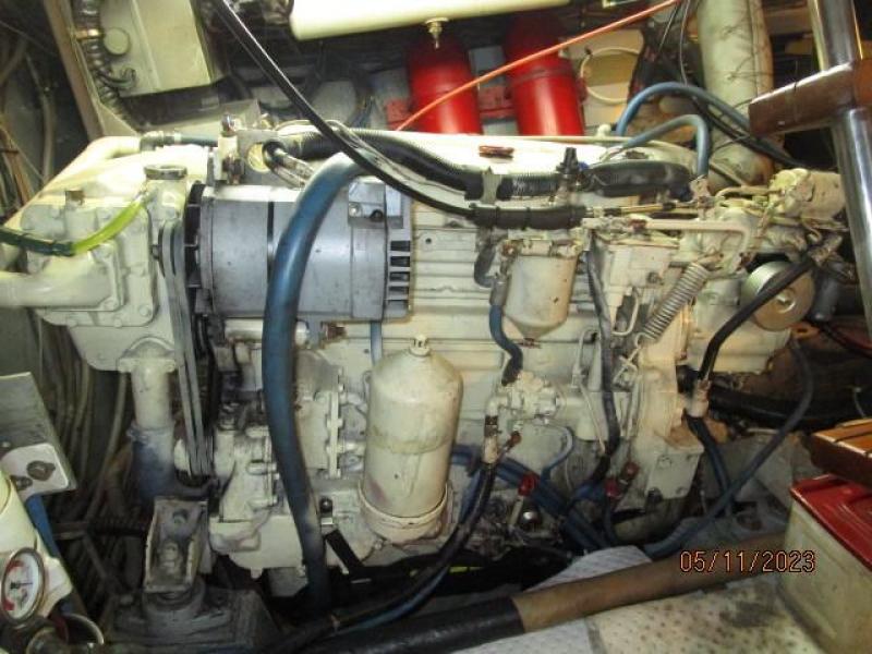48' Hatteras starboard main engine