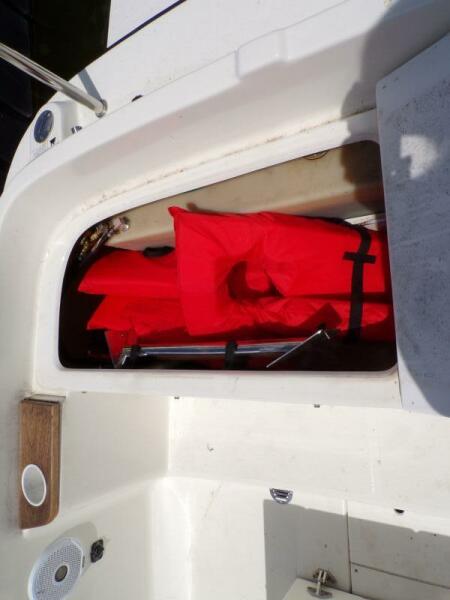 Miss Baker 2017 Ranger Tugs R-21EC storage detail