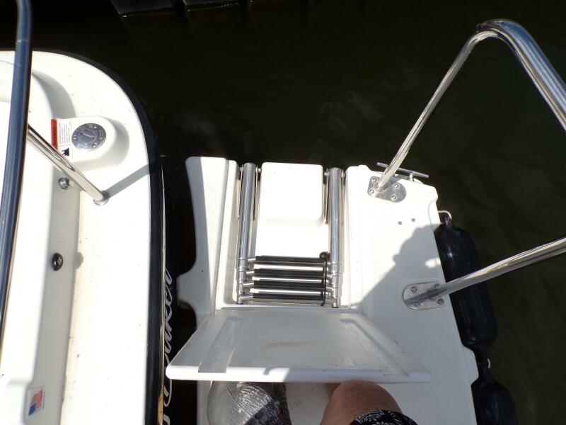 Miss Baker 2017 Ranger Tugs R-21EC stepladder  folded
