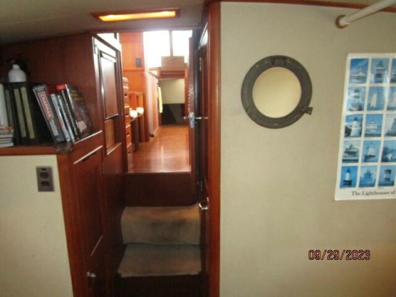 36' Grand Banks master stateroom forward