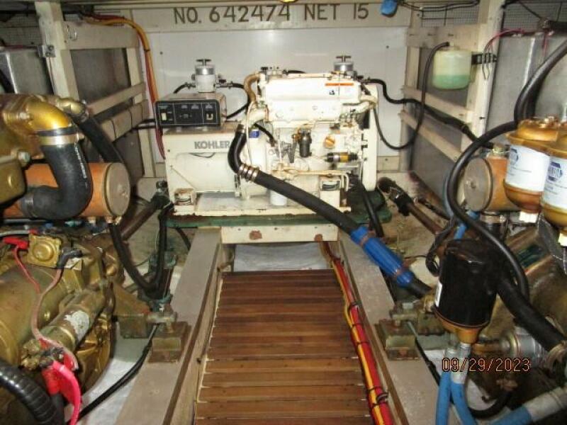 36' Grand Banks engine room aft