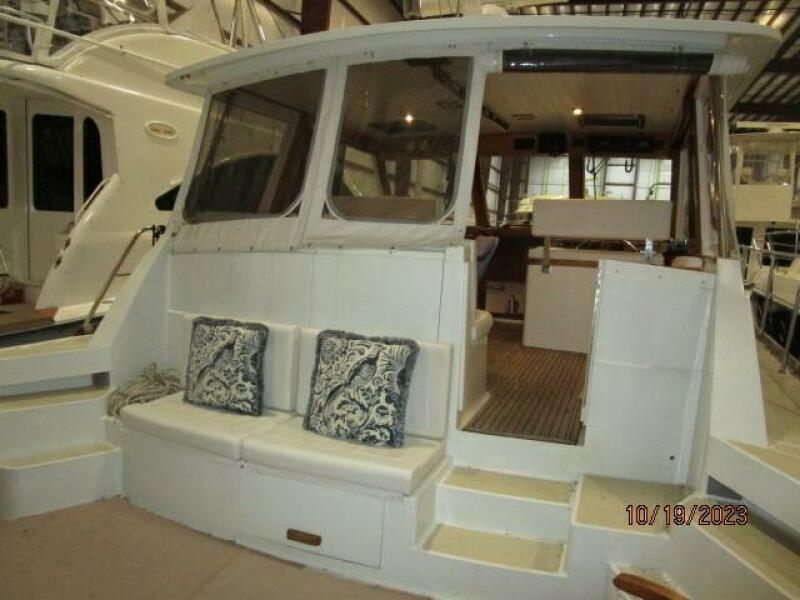 49' Grand Banks aftdeck forward