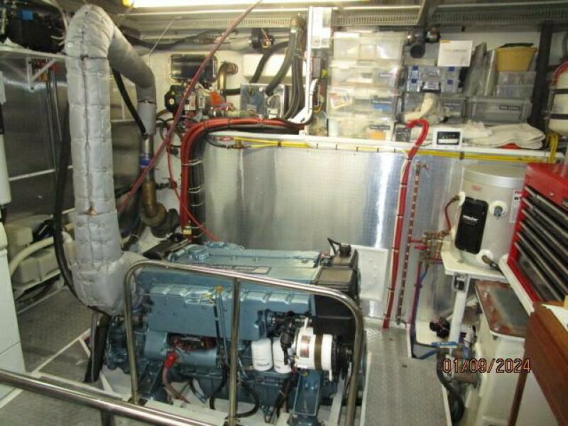 56' DeFever engine room port