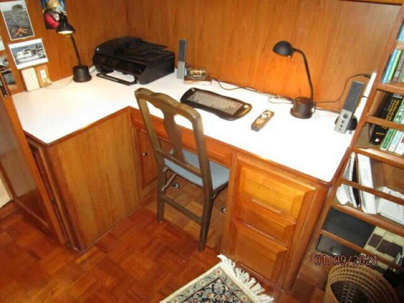 56' DeFever mid guest stateroom desk