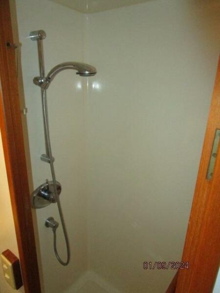 56' DeFever master stateroom shower