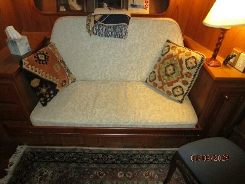 56' DeFever mid guest stateroom sofa