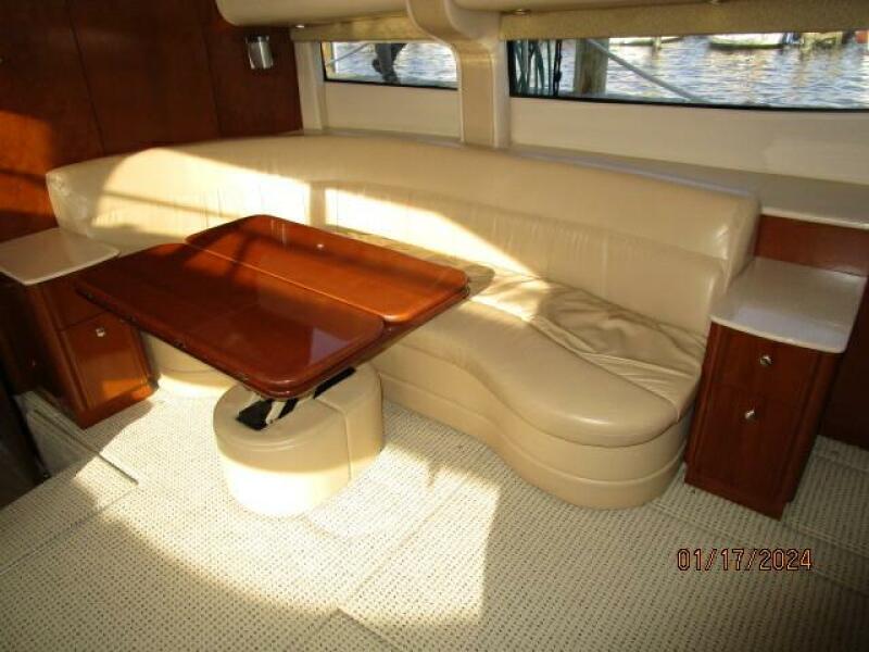 40' Meridian salon starboard seating