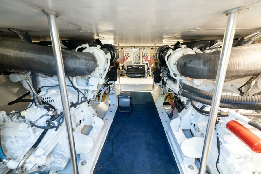 1998 Miller Marine 60' Convertible CAT'N'AROUND-Engine Room3