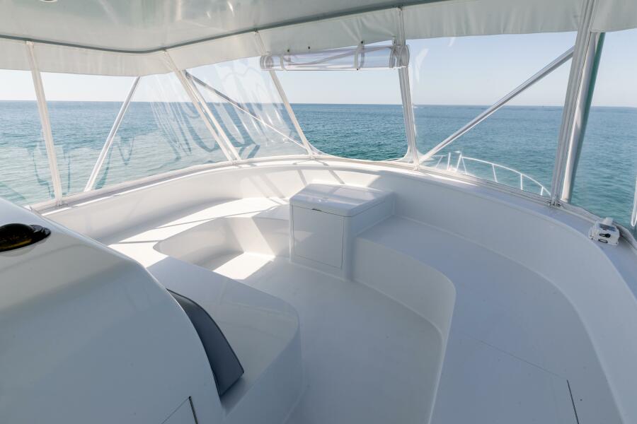 1998 Miller Marine 60' Convertible CAT'N'AROUND-Helm Seating