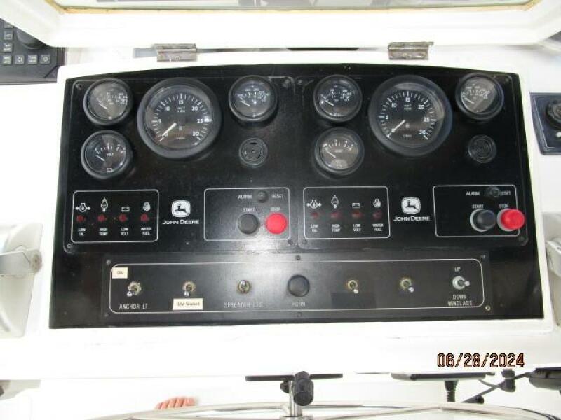 49' DeFever flybridge helm panel