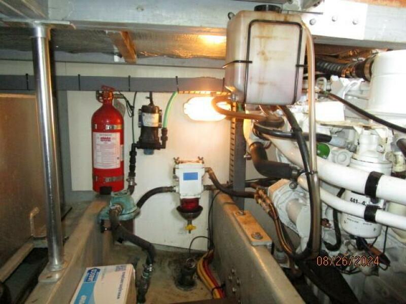 40' Mainship engine room port forward
