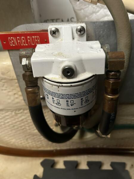 34' Mainship generator Racor fuel filter