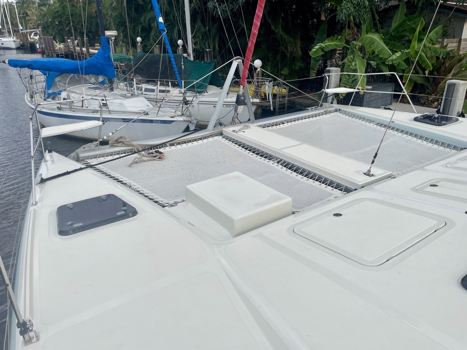 2017 St. Francis 50 MK2 portside foredeck trampolines