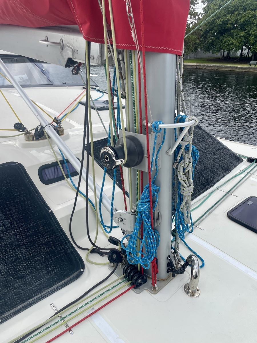 2017 St. Francis 50 MK2 mast winch and halliards