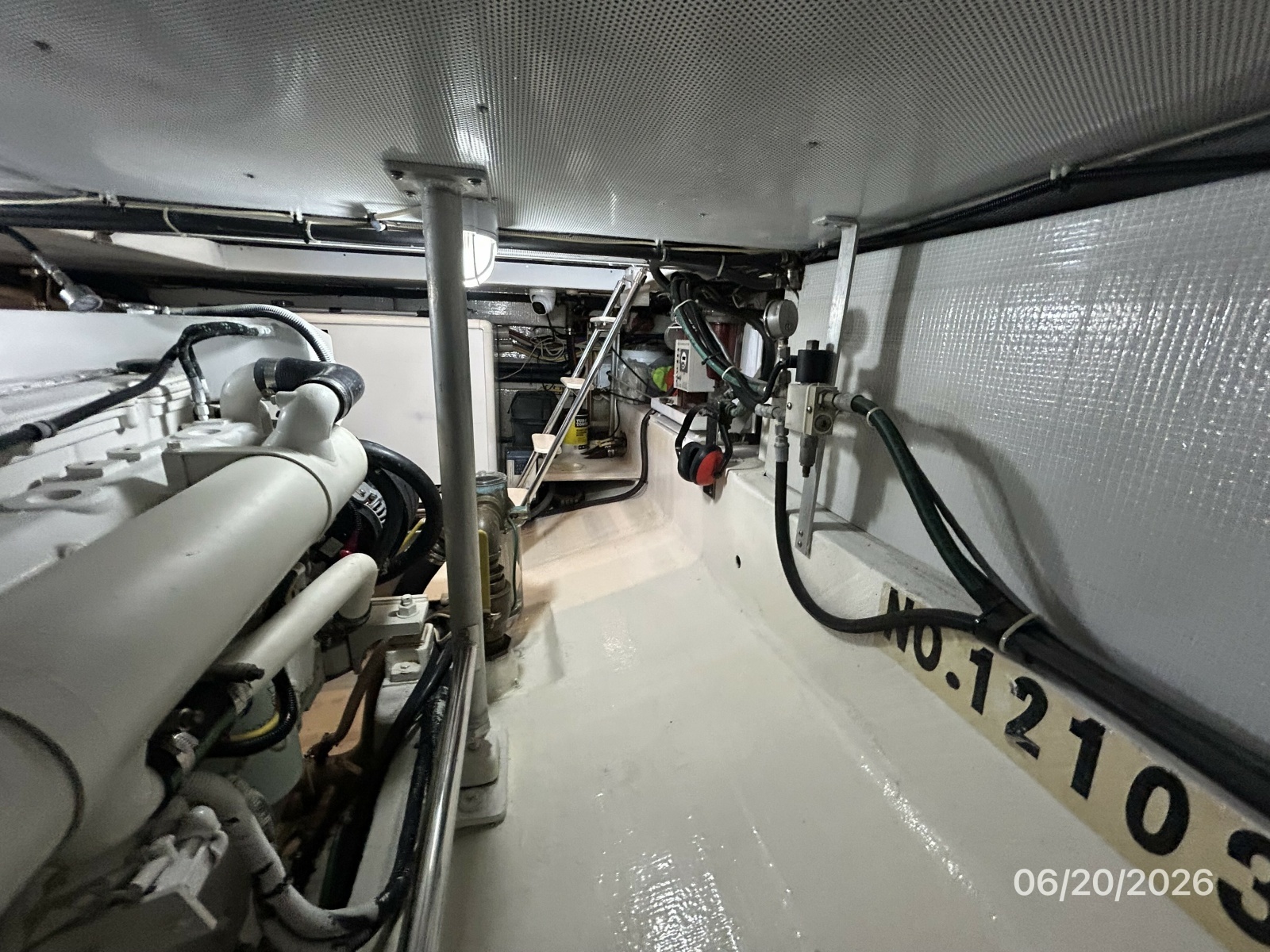45' Northwest engine room starboard forward