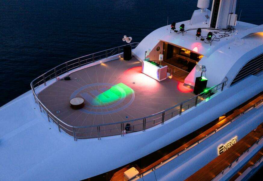 TOP DECK - HELIPAD AT NIGHT