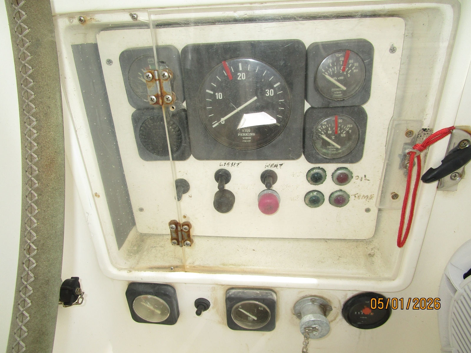 50' Beneteau cockpit auxiliary panel
