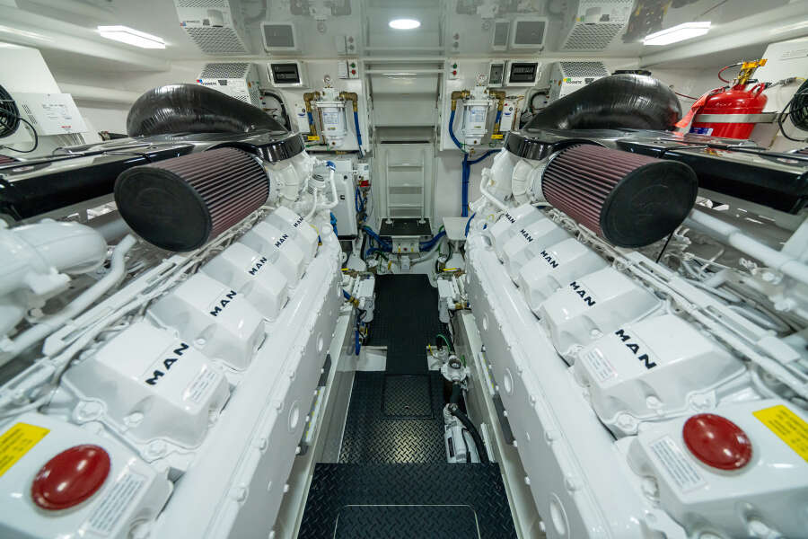 New 54 Viking Sport Coupe Engine Room
