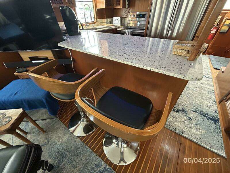 53' DeFever salon countertop-stools