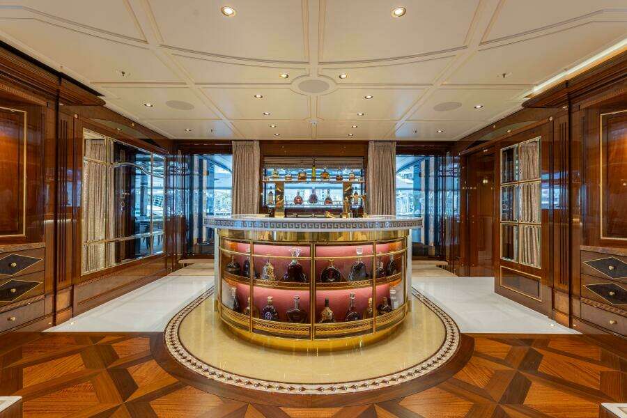 Main Salon Bar Looking Aft
