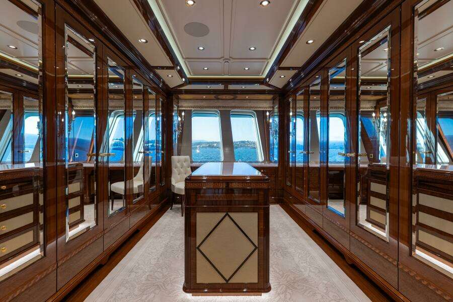 Main Deck VIP Stateroom Dressing Room Looking to Port