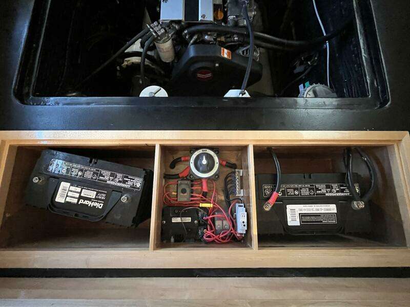 Starboard engine under bunk