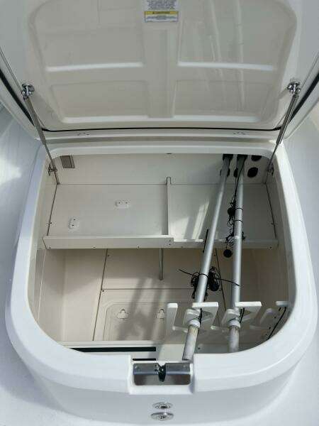 2014 Boston Whaler 350 Outrage Console Lounger Interior Storage