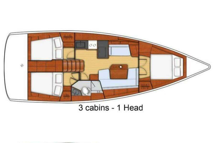 Deli Mavi 41ft Beneteau Yacht For Sale