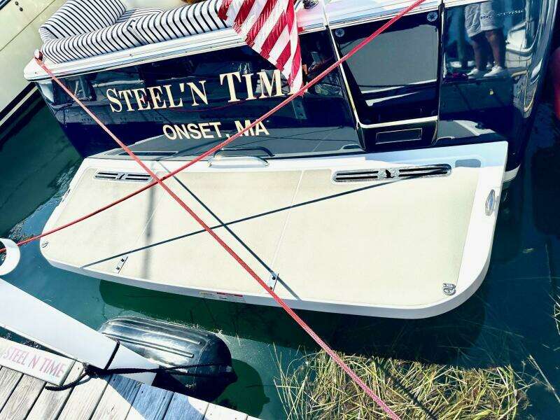 Stern At Dock With Davits