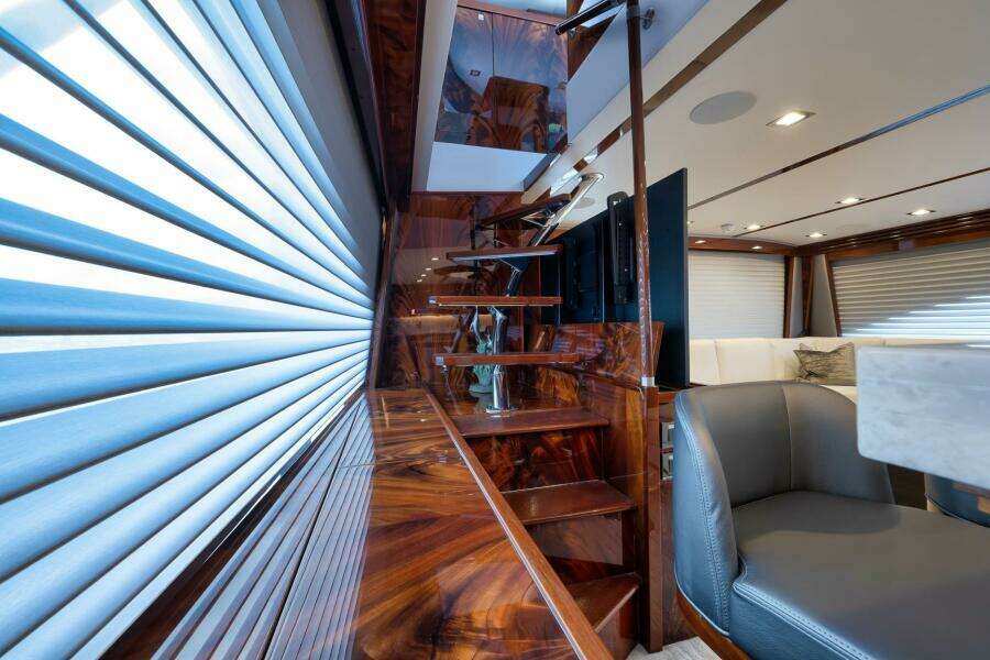 2025 Viking 90 Convertible- NIKKI BELLA- Salon Stairs to Enclosed Bridge