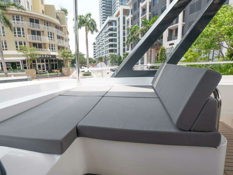 Alva OE 54 Flybridge Lounge Area On Starboard