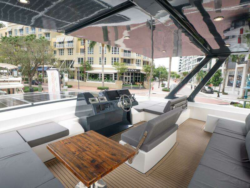 Alva OE 54 Flybridge Looking Starboard