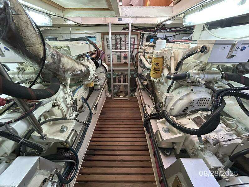 42' Grand Banks engine room forward
