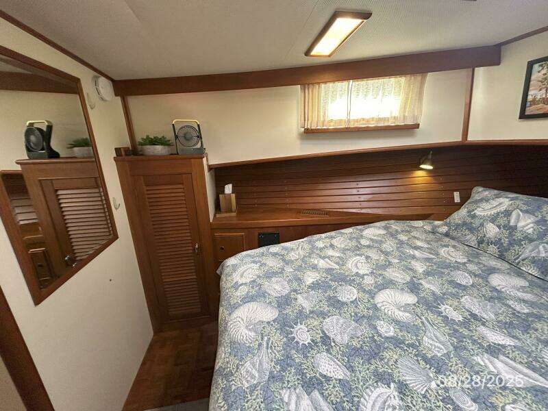42' Grand Banks master stateroom port