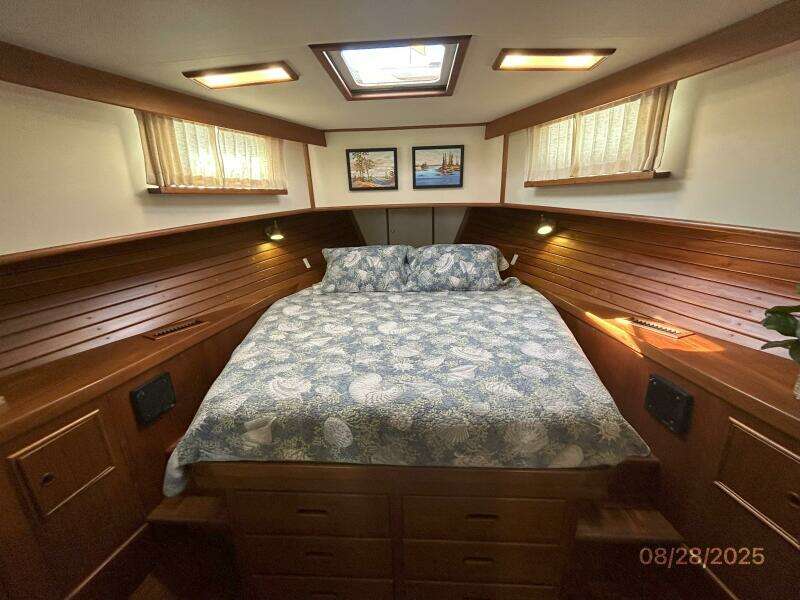 42' Grand Banks master stateroom