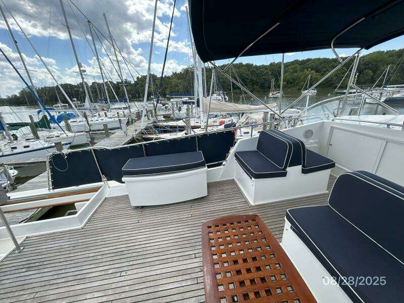 42' Grand Banks flybridge port
