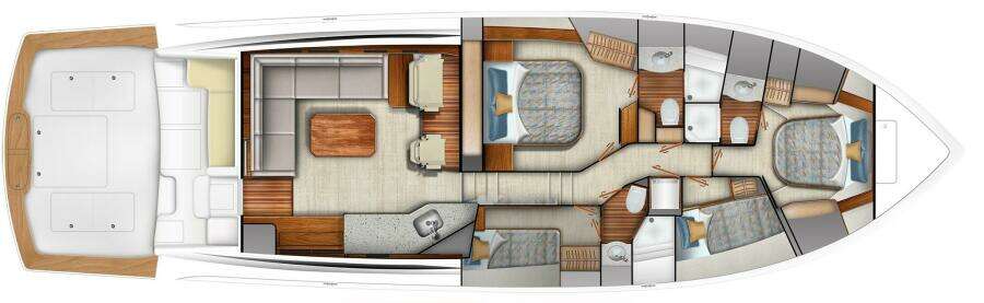 Viking 64 Sport Coupe - Layout