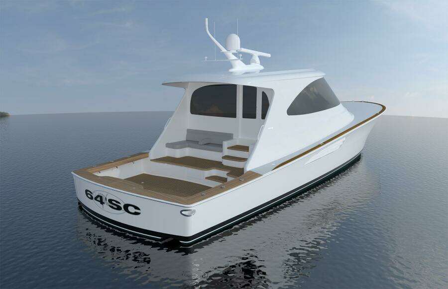 Viking 64 Sport Coupe - Profile Rendering