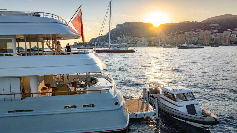 9 Port Aft With Door Open And Tender Alongside