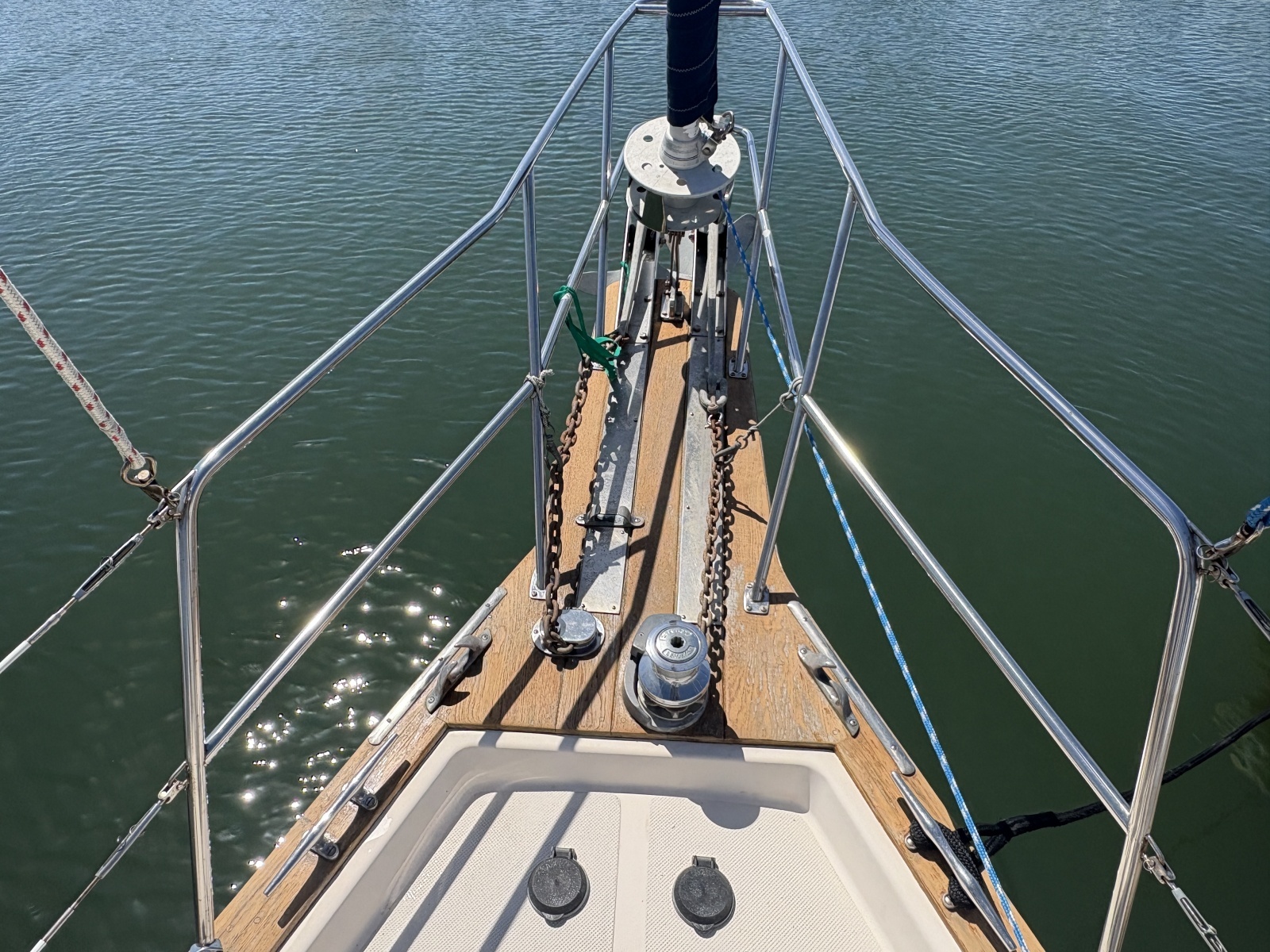 Windlass and two anchors