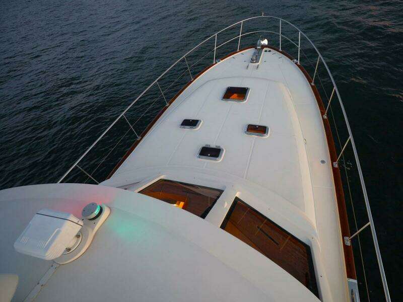 Looking Down From Hardtop Onto Foredeck
