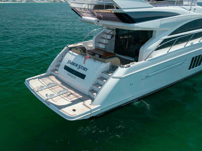 2011 Princess 64 'Harbor Story' - Starboard 3/4 Stern