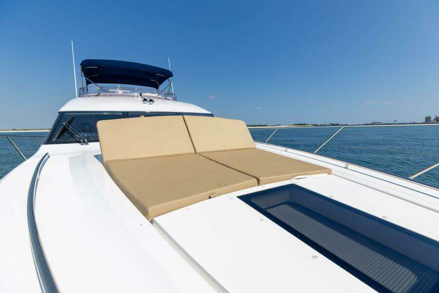 2011 Princess 64 'Harbor Story' - Bow Sunpads
