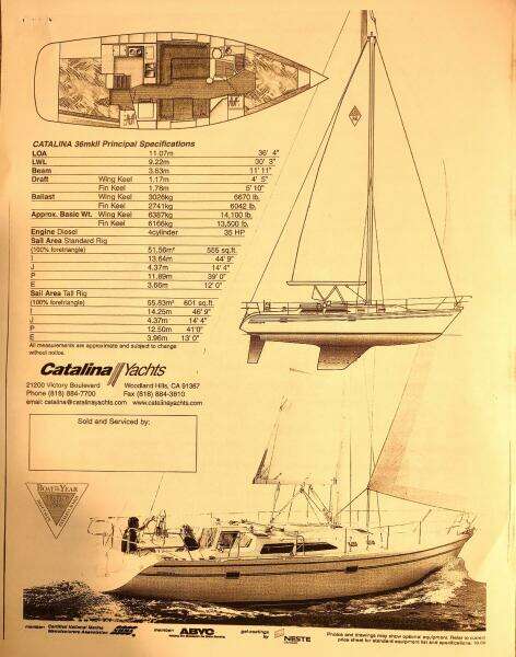 BLUEBIRD 36ft Catalina Yacht For Sale