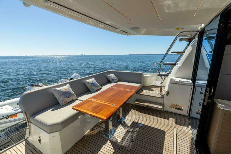 2024 Prestige 520 Fly- SS BELLE VIE- Aft Deck