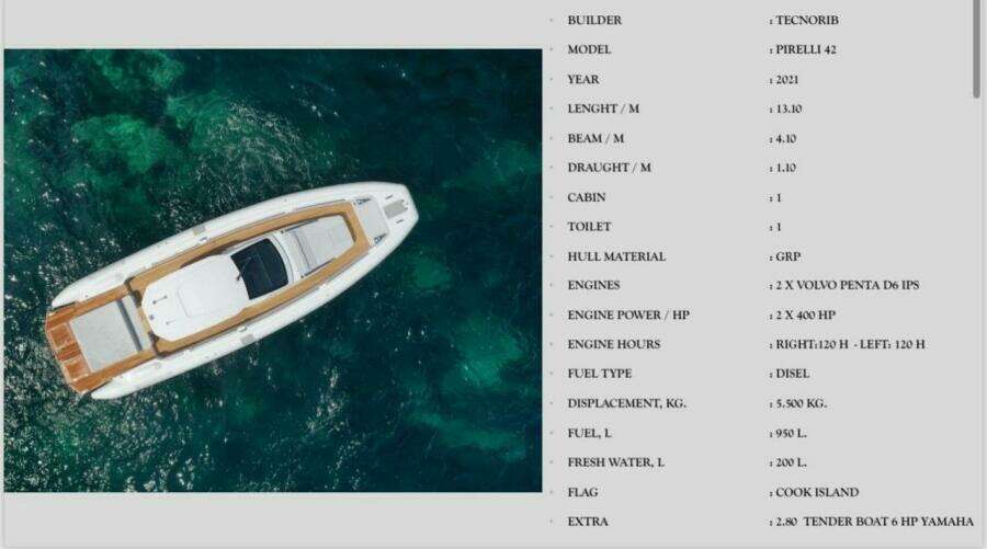 PIRELLI 42 42ft Pirelli Yacht For Sale